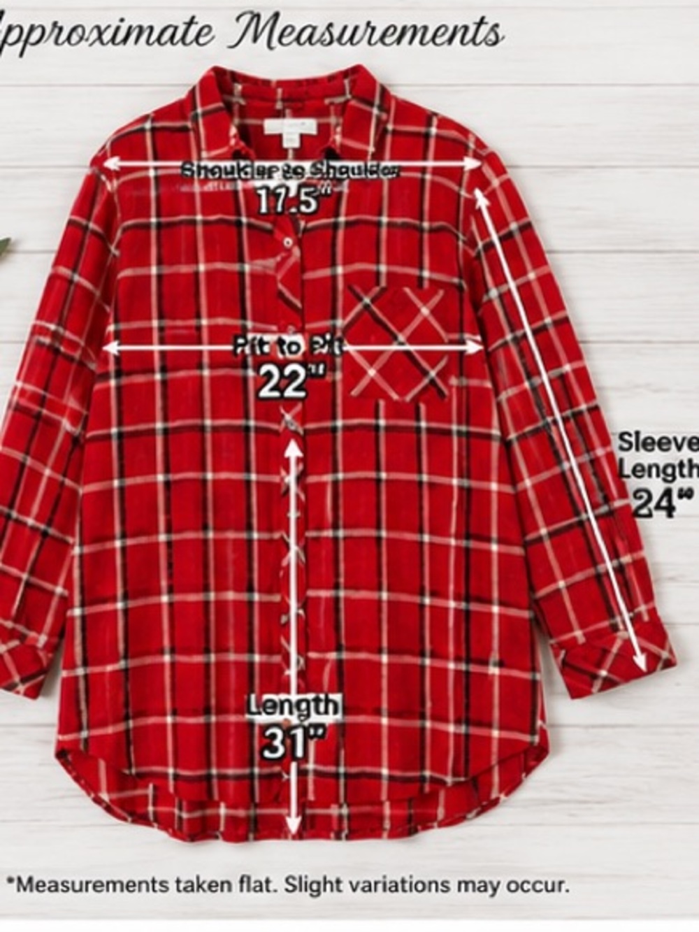 J. Jill Large Red Plaid 100% Cotton Button Front Tunic Shirt Long Sleeve Flannel - Picture 5 of 8